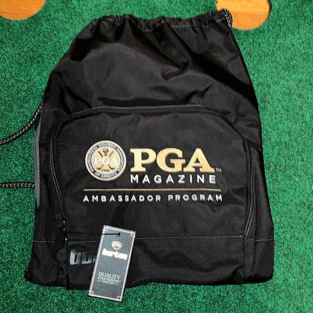 PGA embroidered drag string bag. New with tags!